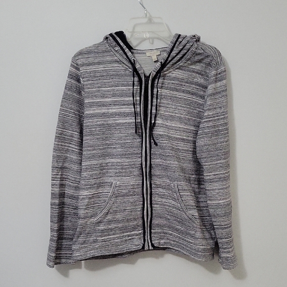 Talbots Tops - Talbots Full Zip French Terry Sweatshirt, Size Large